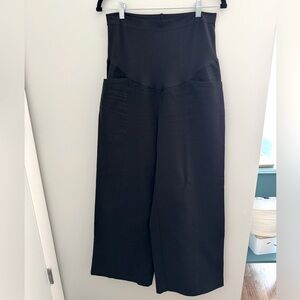 Black Old Navy Maternity Full-Panel Pixie Wide Leg Pants